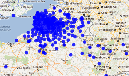 Au 23 janvier 2012 nous avons 299 localisations de membres JDN sur la carte.