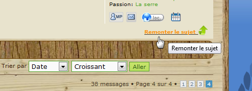 Remonter avec le lien.