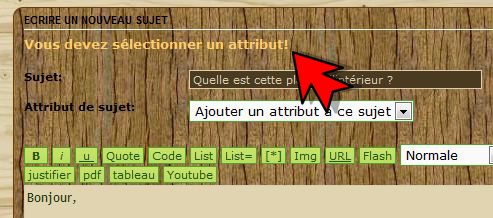 Si vous avez oublié d'en sélectionner un, le rappel apparaîtra automatiquement !