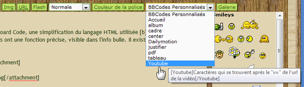 Dans le corps de vos messages sur le forum.