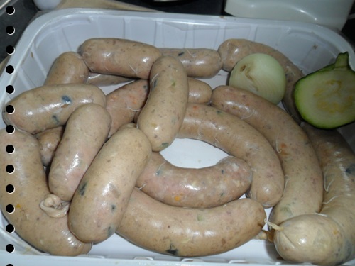 saucisses aux courgettes