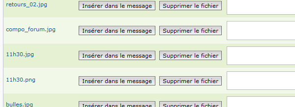 5. Liste des fichiers joints (8 maximum)