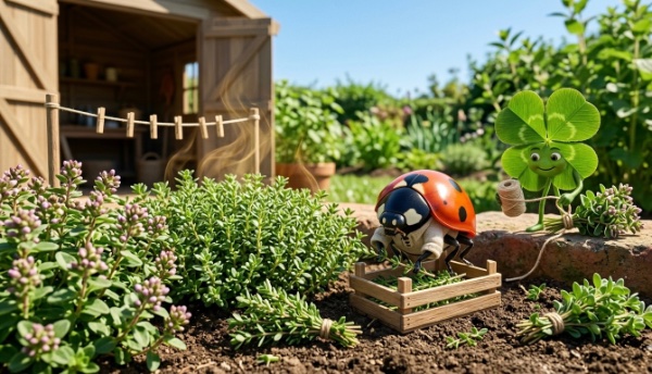 L'atelier de l'herboriste du jardin.