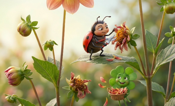 Le secret du nettoyage des fleurs fanées pour des dahlias.